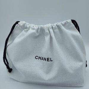 CHANEL Beauty Large Organic Cotton Drawstring Dust Bag 15"x10"x10" NEW AUTHENTIC